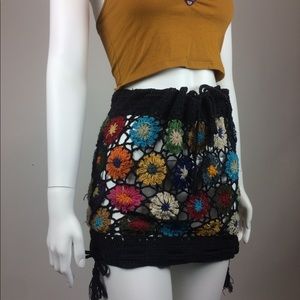 Crochet Tibetan Festival Skirt Swimsuit Cover